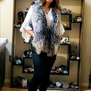 Natural Silver Fox Ladies Vest